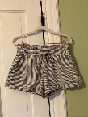 a new day Striped Shorts - White, Blue Small